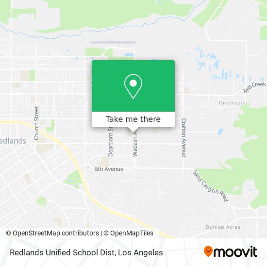 Redlands Unified School Dist map