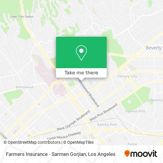 Mapa de Farmers Insurance - Sarmen Gorjian