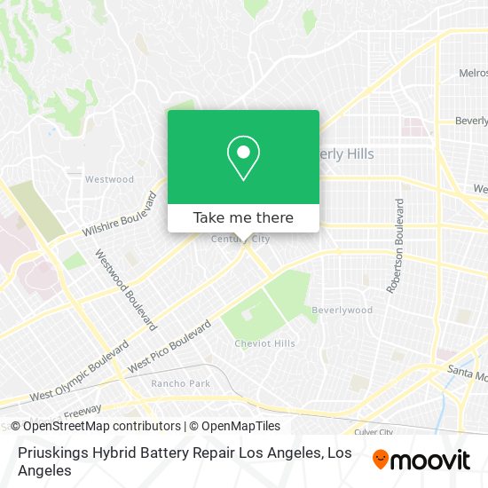 Mapa de Priuskings Hybrid Battery Repair Los Angeles