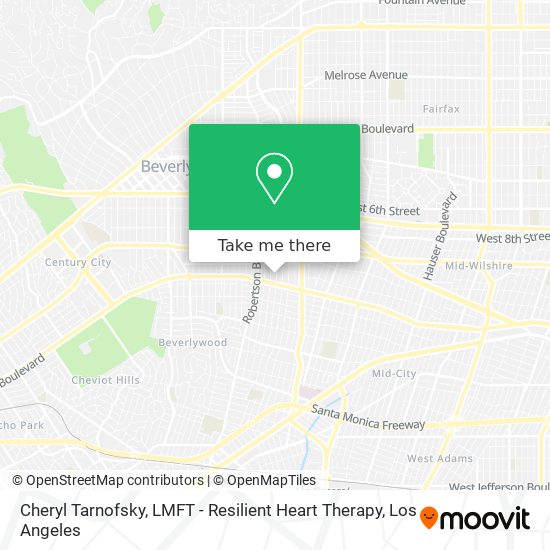 Mapa de Cheryl Tarnofsky, LMFT - Resilient Heart Therapy