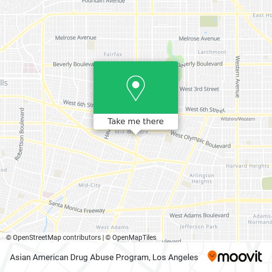 Asian American Drug Abuse Program map