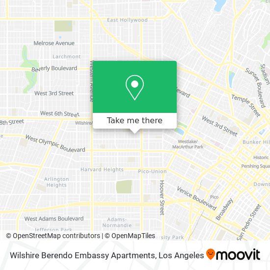 Mapa de Wilshire Berendo Embassy Apartments