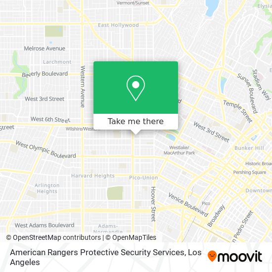 American Rangers Protective Security Services map