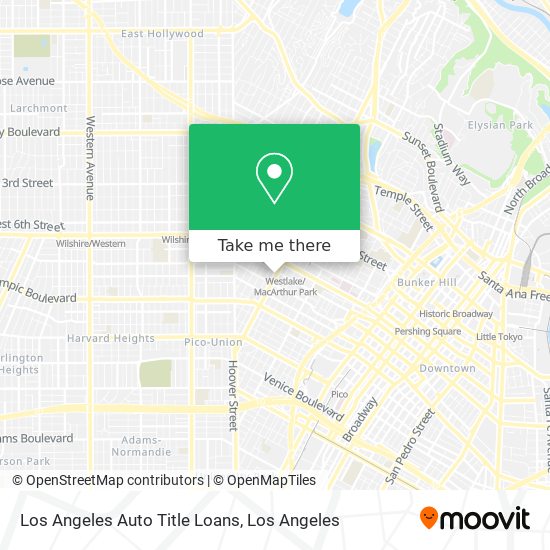 Los Angeles Auto Title Loans map