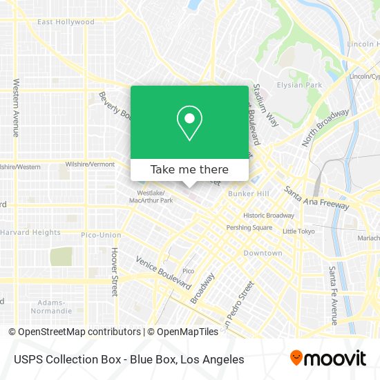 Mapa de USPS Collection Box - Blue Box