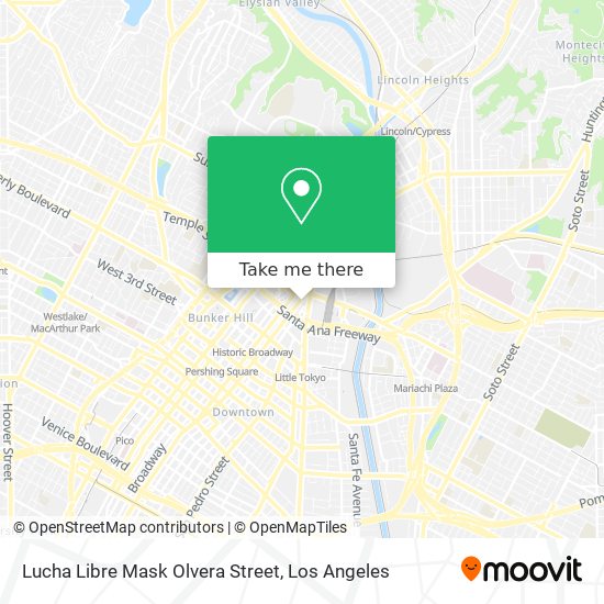 Lucha Libre Mask Olvera Street map