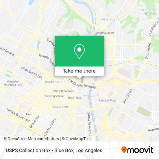 USPS Collection Box - Blue Box map