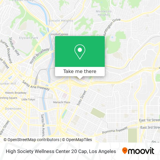 High Society Wellness Center 20 Cap map