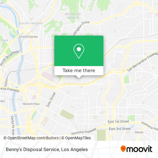 Benny's Disposal Service map