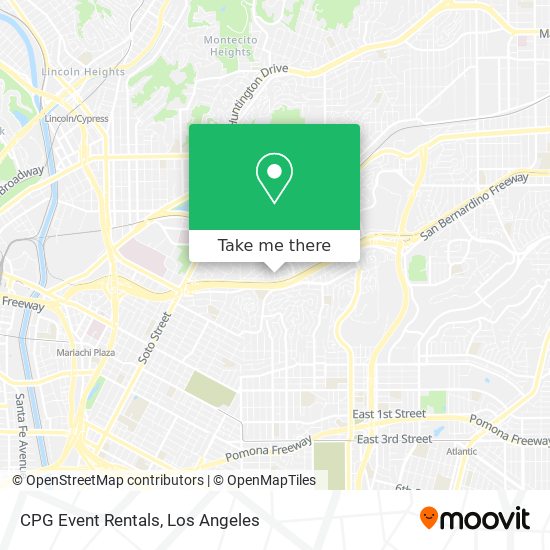 CPG Event Rentals map