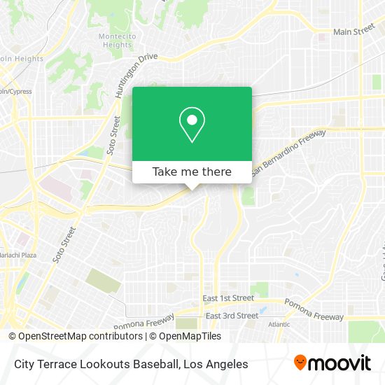 Mapa de City Terrace Lookouts Baseball