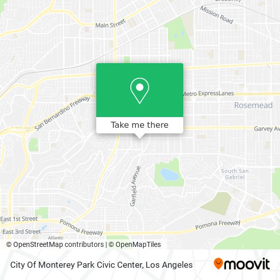 Mapa de City Of Monterey Park Civic Center