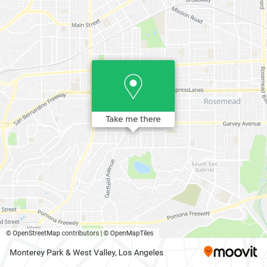 Mapa de Monterey Park & West Valley