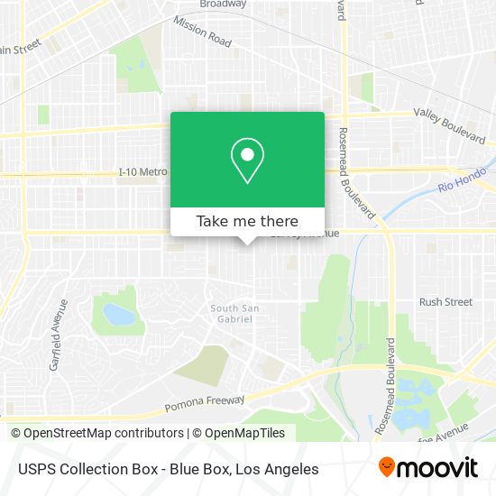 USPS Collection Box - Blue Box map