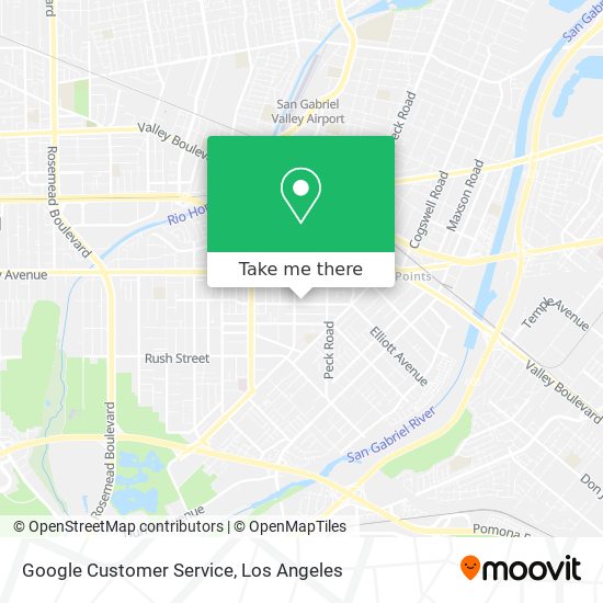 Mapa de Google Customer Service