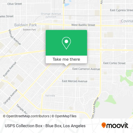 Mapa de USPS Collection Box - Blue Box