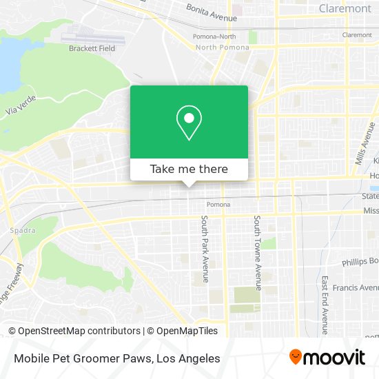 Mobile Pet Groomer Paws map