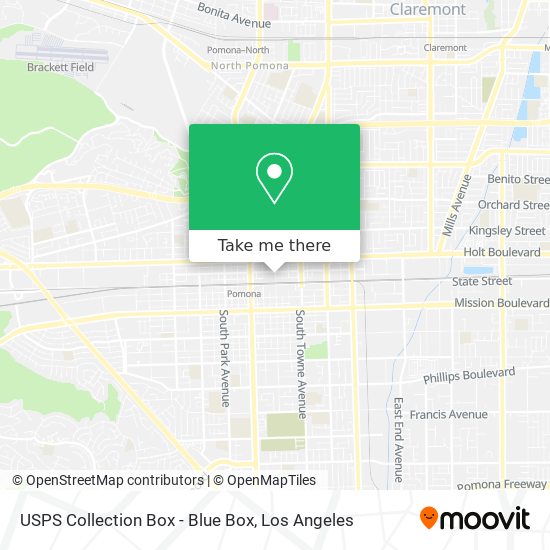 USPS Collection Box - Blue Box map