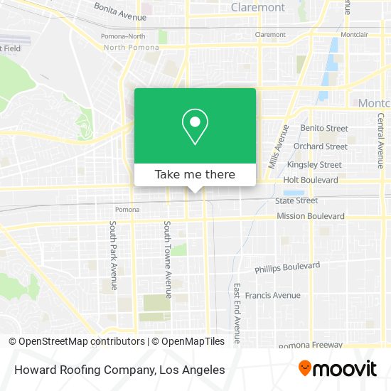 Howard Roofing Company map