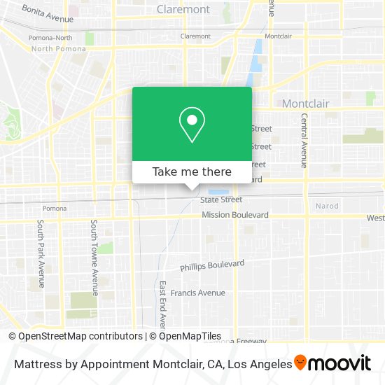 Mattress by Appointment Montclair, CA map