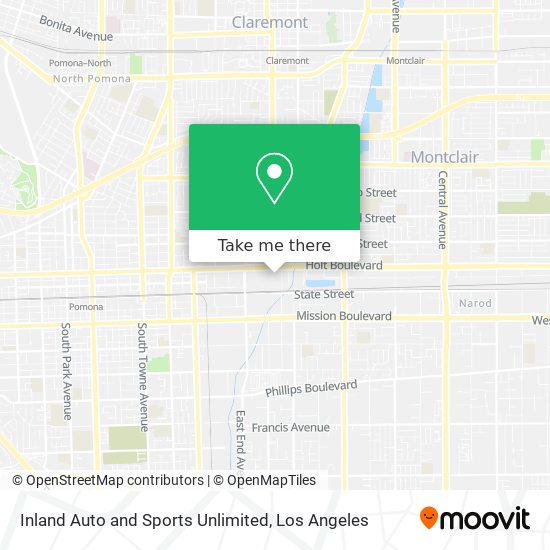 Inland Auto and Sports Unlimited map