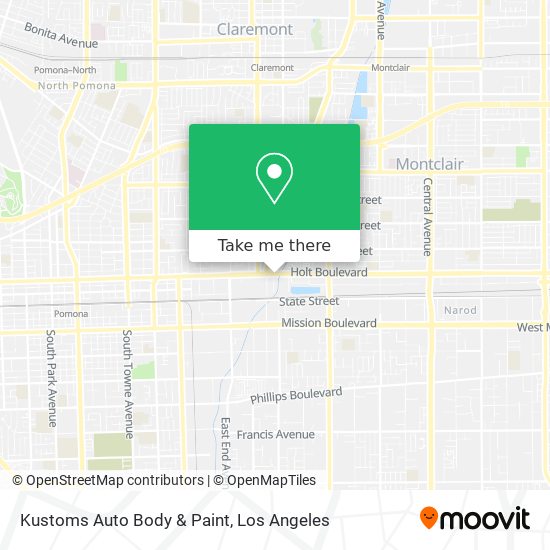 Kustoms Auto Body & Paint map