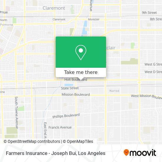 Farmers Insurance - Joseph Bui map