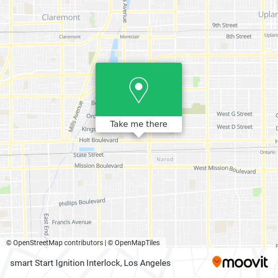 Mapa de smart Start Ignition Interlock