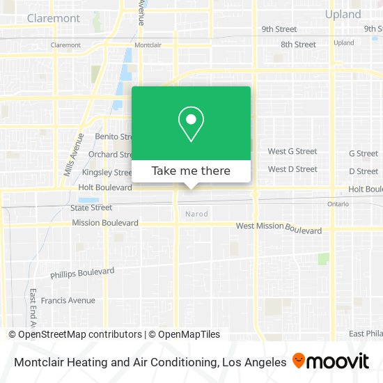 Montclair Heating and Air Conditioning map