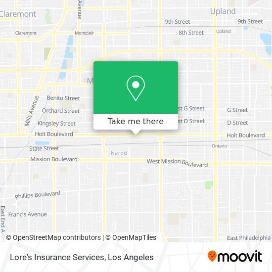 Mapa de Lore's Insurance Services