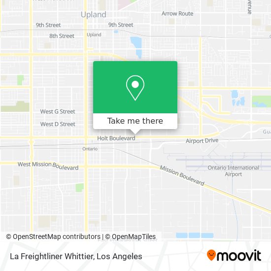 La Freightliner Whittier map