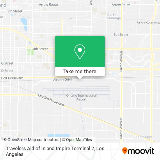 Travelers Aid of Inland Impire Terminal 2 map