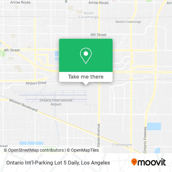 Mapa de Ontario Int'l-Parking Lot 5 Daily