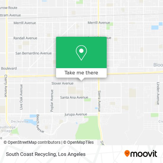 South Coast Recycling map