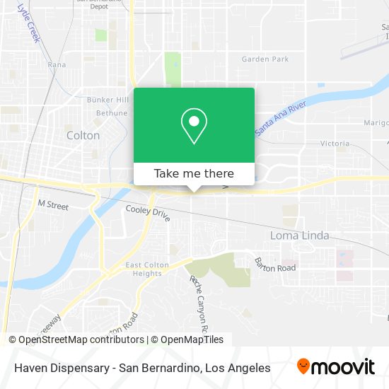 Mapa de Haven Dispensary - San Bernardino