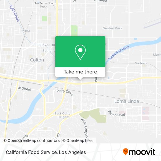 Mapa de California Food Service