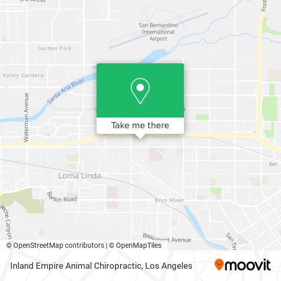 Inland Empire Animal Chiropractic map