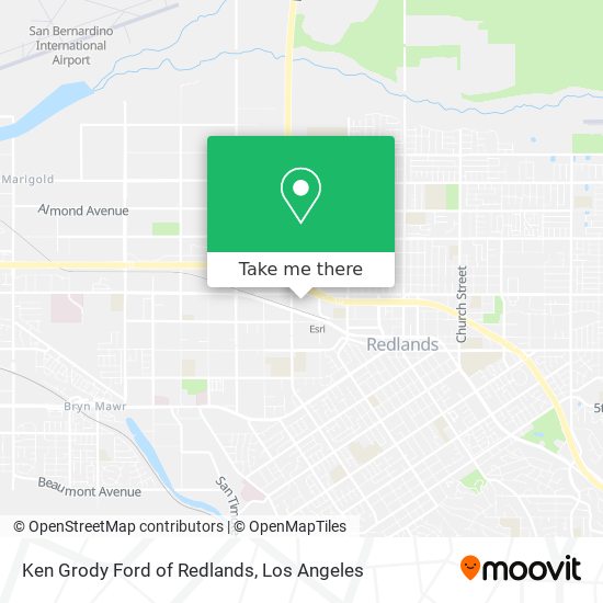 Ken Grody Ford of Redlands map