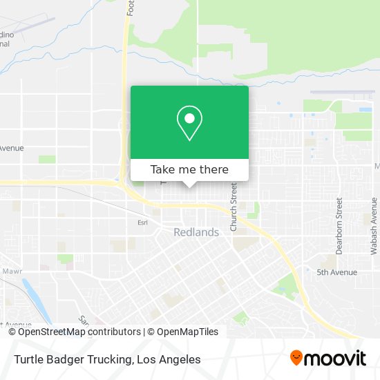 Turtle Badger Trucking map