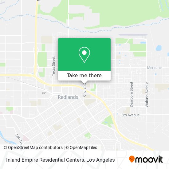 Inland Empire Residential Centers map