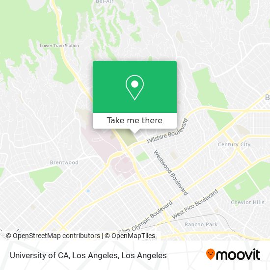 University of CA, Los Angeles map
