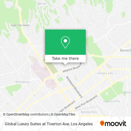 Global Luxury Suites at Tiverton Ave map