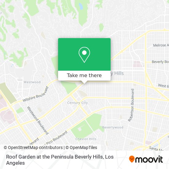 Mapa de Roof Garden at the Peninsula Beverly Hills