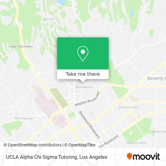 UCLA Alpha Chi Sigma Tutoring map