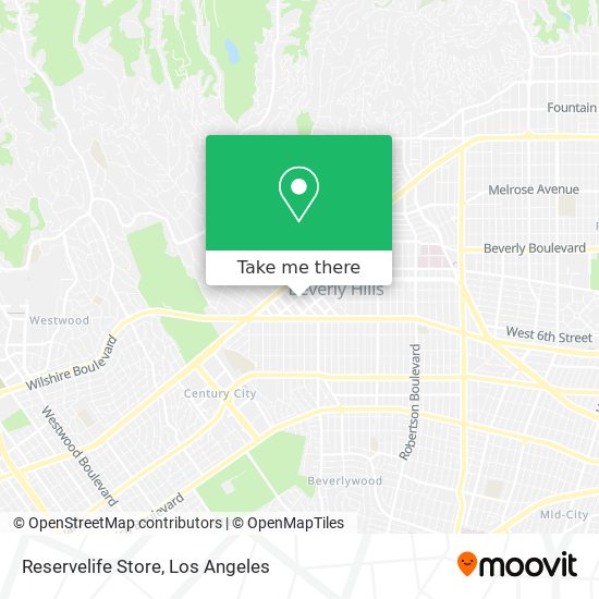 Mapa de Reservelife Store