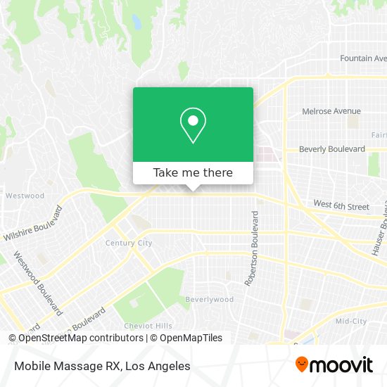 Mapa de Mobile Massage RX