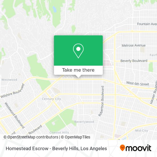 Mapa de Homestead Escrow - Beverly Hills