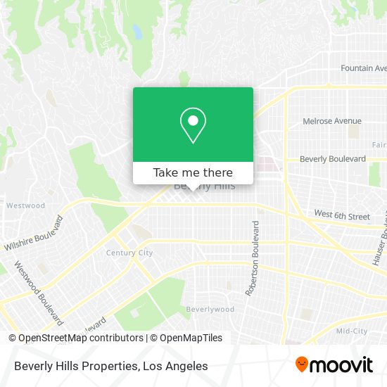 Mapa de Beverly Hills Properties