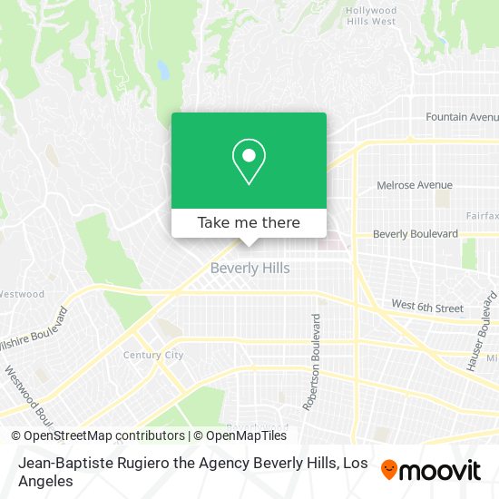 Mapa de Jean-Baptiste Rugiero the Agency Beverly Hills