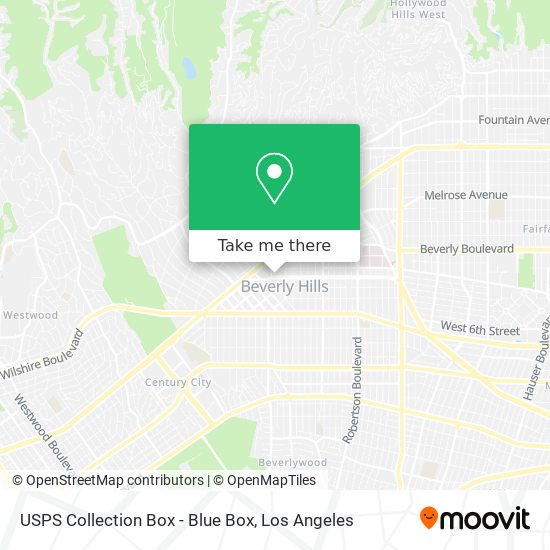 USPS Collection Box - Blue Box map